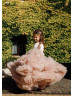 Mauve Velvet Tulle Cloud Flower Girl Dress